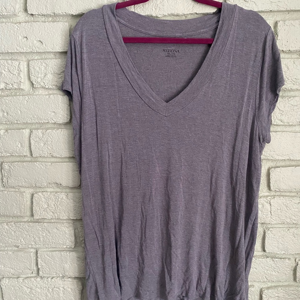 Merona Purple Relaxed Short Sleeve Tee